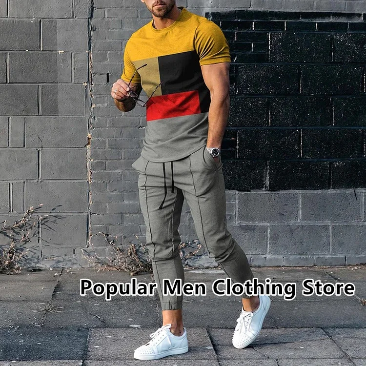 Summer New Men Tracksuits Fashion 3D Printed Short Sleeve T Shirt Long Pants 2 Piece Sets Trend Casual Oversized Male Clothing
Summer New Men Tracksuits Fashion 3D Printed Short Sleeve T Shirt Long Pants 2 Piece Sets Trend Casual Oversized Male Clothing
