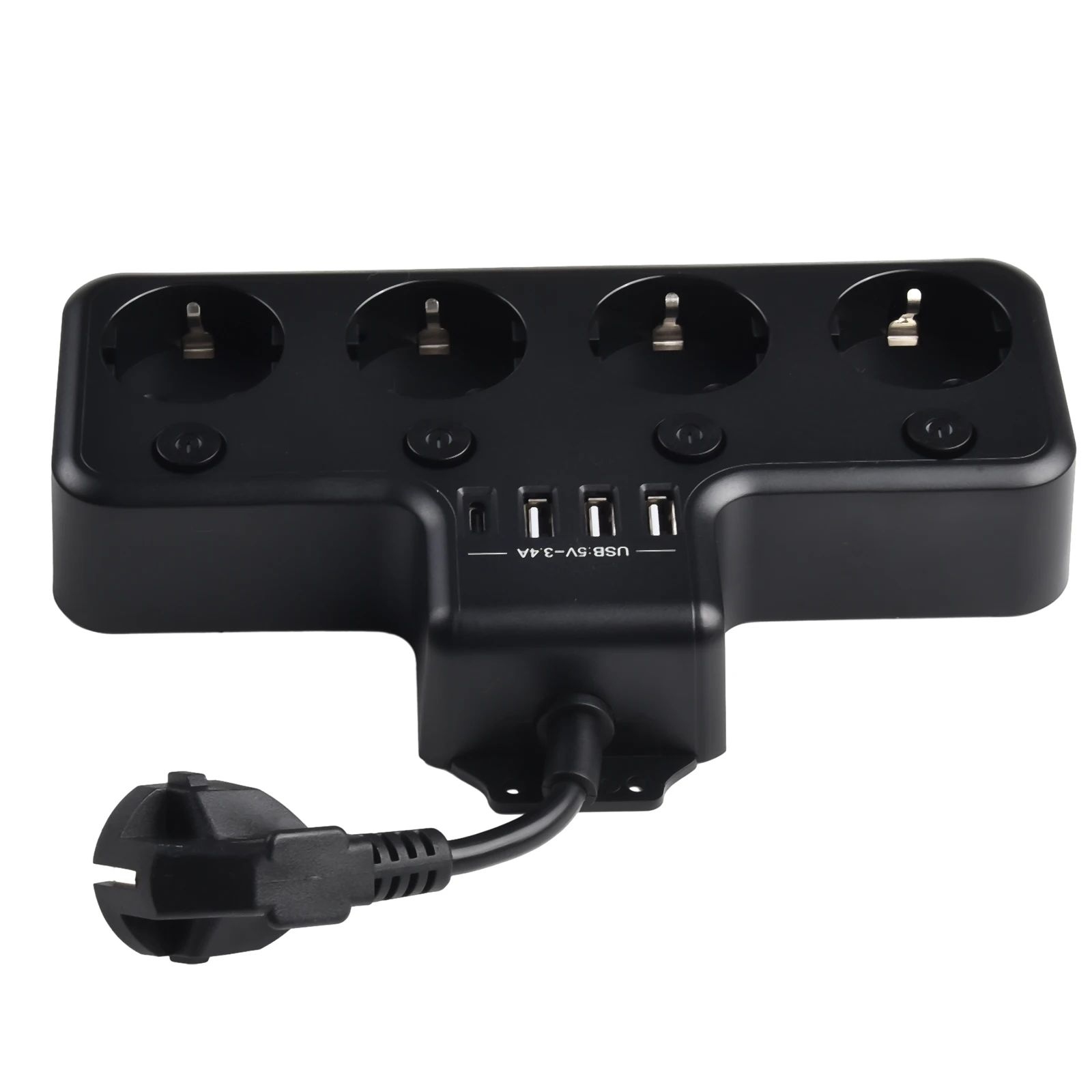 

Simultaneously Charge Multiple Devices With This 16A 4000W 4 Way Power Strip Including USB Ports And EU Sockets