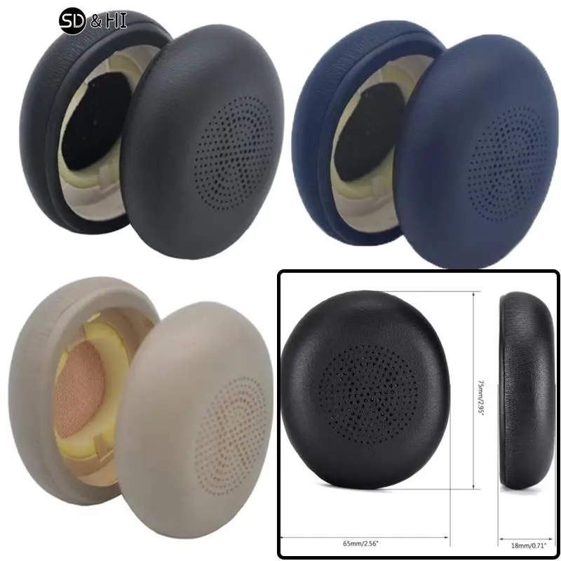 

Replacement Protein Leather Earpads Ear Pads Cups Cushions for Jabra Evolve2 65 UC Elite 45h Headphones Headsets Repair Parts