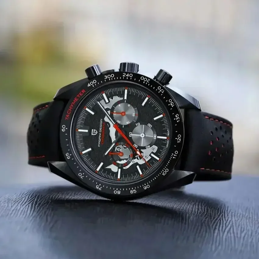 

PAGANI DESIGN Moon Dark Men's Watches Luxury Quartz Watch For Men Skeleton Sport Chronograph AR Sapphire glass Wrist Watch Men