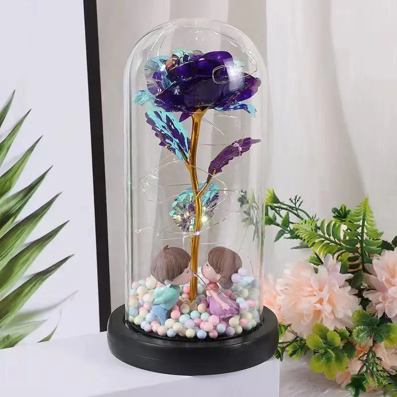 2023 LED Enchanted Galaxy Rose Eternal 24K Gold Foil Flower With Fairy String Lights In Dome For Christmas Valentine's Day Gift
2023 LED Enchanted Galaxy Rose Eternal 24K Gold Foil Flower With Fairy String Lights In Dome For Christmas Valentine's Day Gift