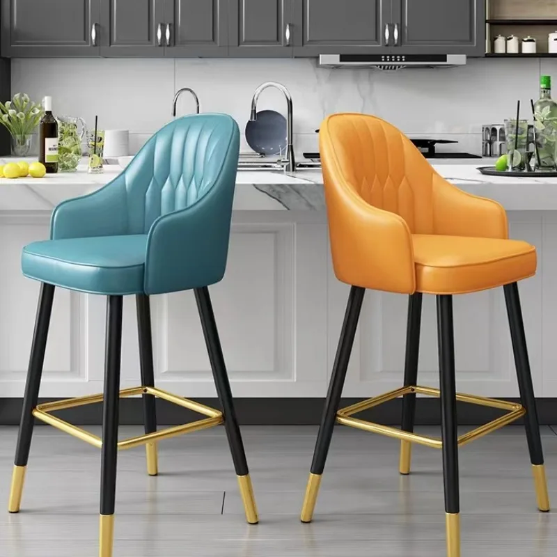 

Design Nordic Armchair Bar Chairs Accent Metal Reception Desk Bar Chairs Luxury Modern Taburete Alto Cadeiras Home Furniture