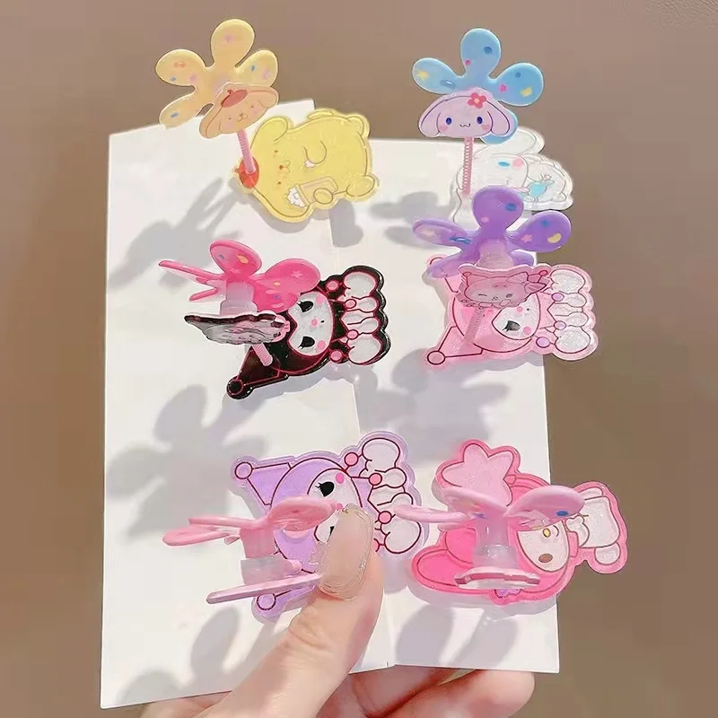 Sanrio Anime Kuromi Kawaii My Melody Creative Pinwheel Hairpin Cute Cinnamoroll Cartoon Hair Accessory Baby Clip Toys for Girls
Sanrio Anime Kuromi Kawaii My Melody Creative Pinwheel Hairpin Cute Cinnamoroll Cartoon Hair Accessory Baby Clip Toys for Girls