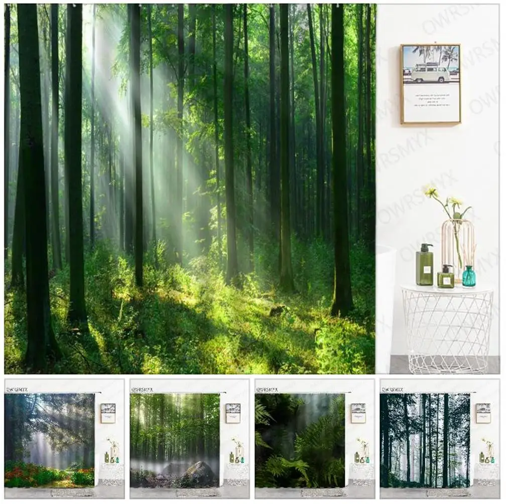 Лесной пейзаж, занавеска для душа, пейзаж, зеленое дерево, тропический лес, джунгли, растения, природный водопад, естественное искусство, декор для ванной комнаты
Лесной пейзаж, занавеска для душа, пейзаж, зеленое дерево, тропический лес, джунгли, растения, природный водопад, естественное искусство, декор для ванной комнаты