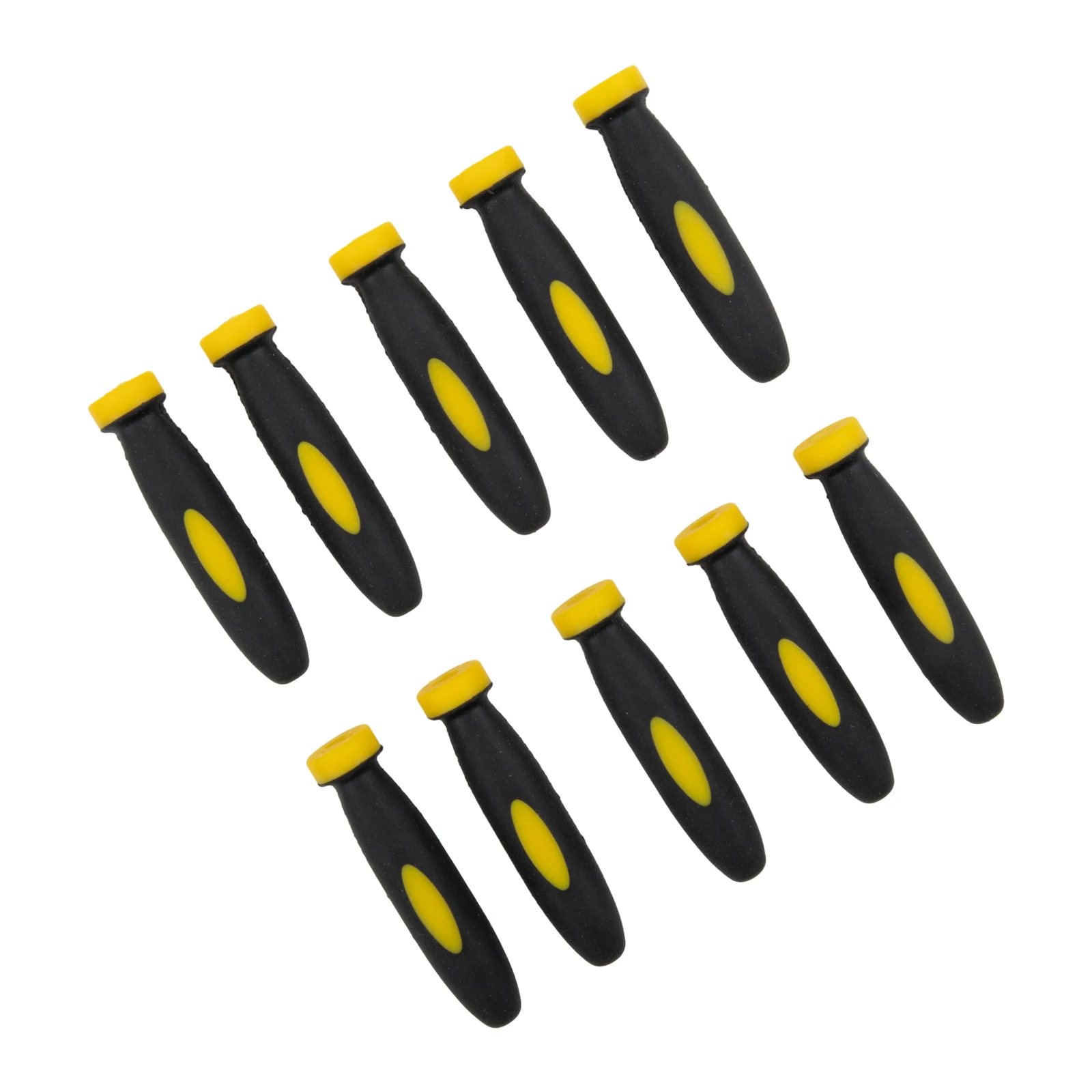 

10Pcs Non-slip Durable Rubber Files Handles Files Supplies 2.36Inch 3mm Hole Diameter Handle Replacement Accessories