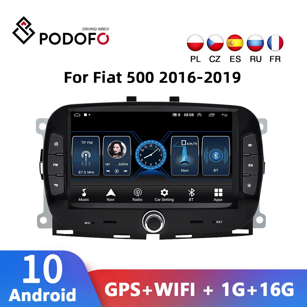 Podofo Android 2 Din Car Radio Stereo For Fiat 500 2016 2017 2018 2019 Multimedia Player GPS Navigation Autoradio Bluetooth
Podofo Android 2 Din Car Radio Stereo For Fiat 500 2016 2017 2018 2019 Multimedia Player GPS Navigation Autoradio Bluetooth