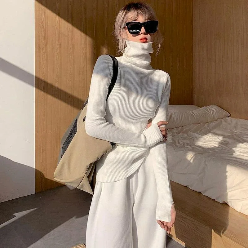 Women Sweater Knitted Turtleneck Fashion 2022 Autumn Winter High Street White Pullover Female Elegant Finger-tufted Jumpers 3XL 
Women Sweater Knitted Turtleneck Fashion 2022 Autumn Winter High Street White Pullover Female Elegant Finger-tufted Jumpers 3XL