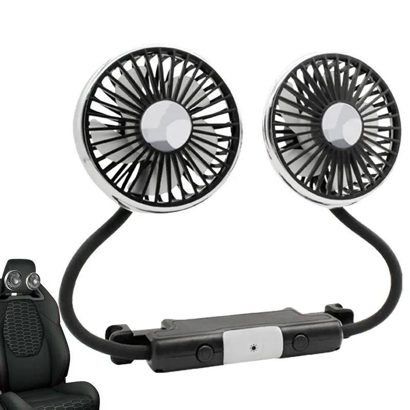 

Car Fan For Backseat 3 Gear Adjustable Car Cooler Fan Low Noise Cooling Fans For SUV RV Vehicles