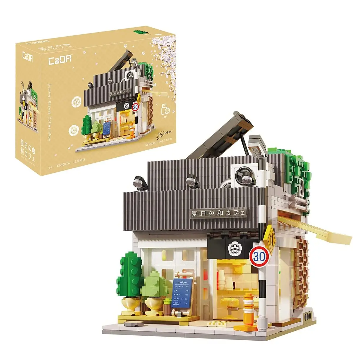 Japanese City Coffee Shop MOC Building Kit 1116Pcs Street View Bricks with Lighting Set Building Blocks Toy for Adults and Teens Japanese City Coffee Shop MOC Building Kit 1116Pcs Street View Bricks with Lighting Set Building Blocks Toy for Adults and Teens