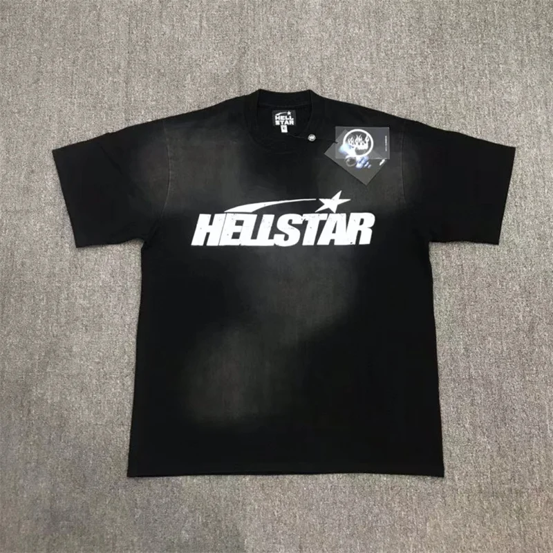 23SS Hellstar Retro Washed Old T-shirt High Street Round Neck Simple Letter Print Label 1:1 Black Casual Top Short Sleeve
23SS Hellstar Retro Washed Old T-shirt High Street Round Neck Simple Letter Print Label 1:1 Black Casual Top Short Sleeve