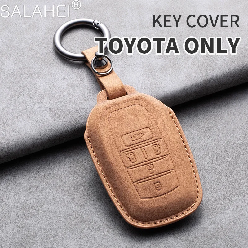 

Sheepskin Leather 5 Buttons Car Key Cover Case for Toyota Sienna Alphard Vellfire Granvia Key Fob Accessories Holder Keyring