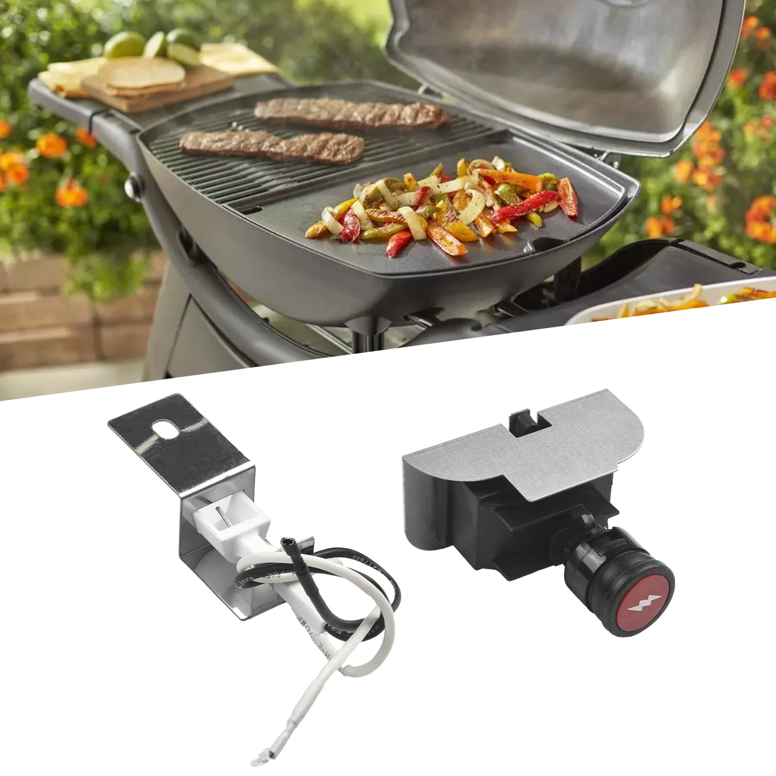 Сменный комплект зажигания для газового гриля для Weber Q1200 Q2200 64868 Series 64868, электронный комплект зажигания с 2 выходами, аксессуары для барбекю
Сменный комплект зажигания для газового гриля для Weber Q1200 Q2200 64868 Series 64868, электронный комплект зажигания с 2 выходами, аксессуары для барбекю