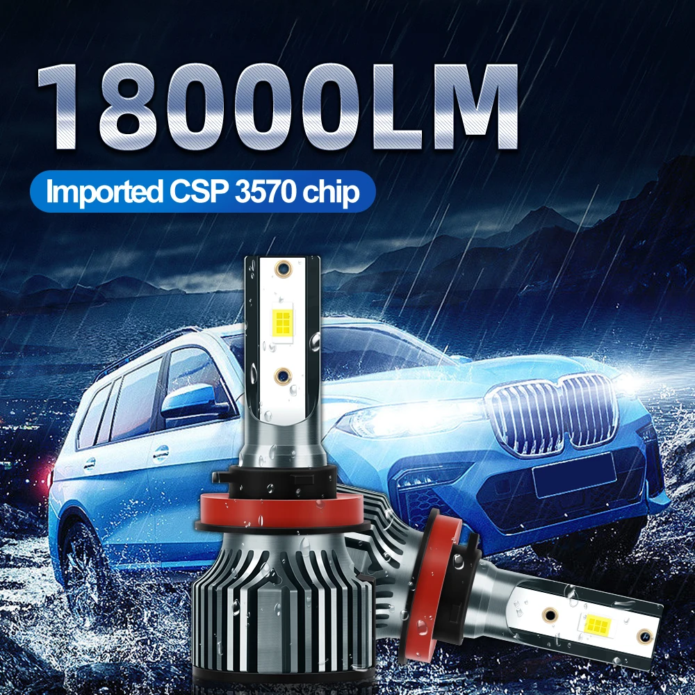 

120W LED Headlight 18000LM 9005 HB3 9006 HB4 H1 H7 H11 Auto Fog Lamp 6000K White H4 Canbus Car Headlamps H13 Turbo Front Light