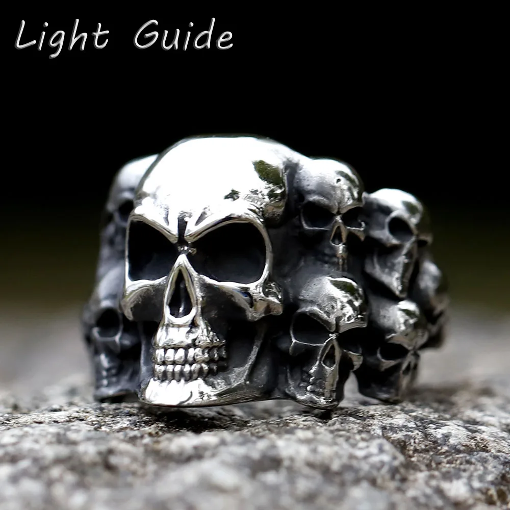 2022 NEW Men's 316L stainless steel rings high quality Vintage punk skull with fashion Gothic Motorcycle Jewelry free shipping
2022 NEW Men's 316L stainless steel rings high quality Vintage punk skull with fashion Gothic Motorcycle Jewelry free shipping