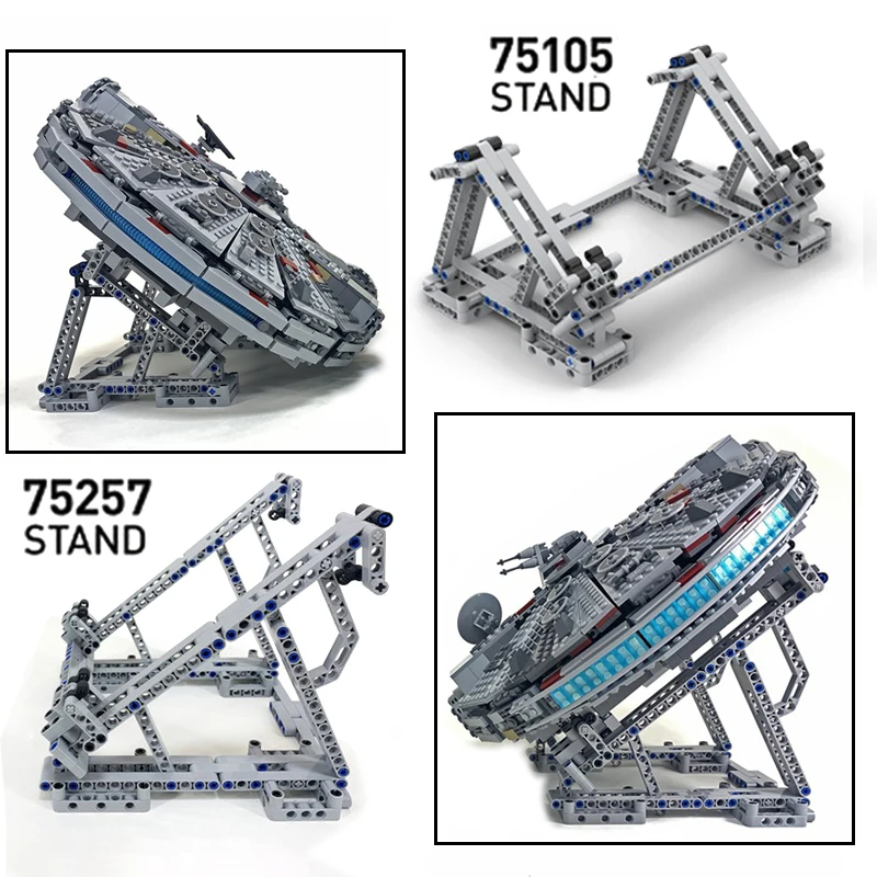 

The Display Stand for Millennium 75257 Falcon Vertical MOC Building Blocks Bricks Compatible for 05007 75105 Ultimate Collectors