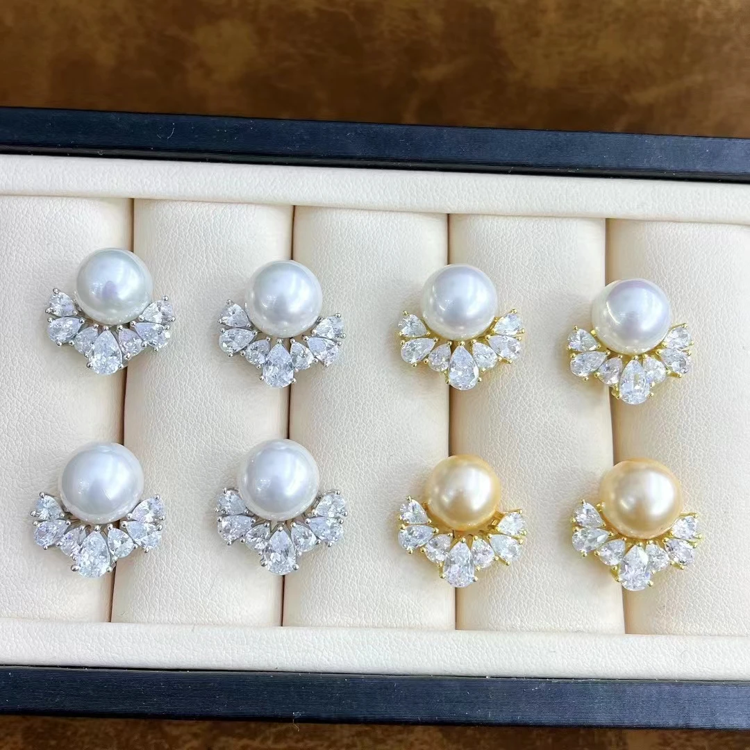 Серьги-гвоздики женские из серебра с пресноводным белым или золотым жемчугом, 10-11 мм
Серьги-гвоздики женские из серебра с пресноводным белым или золотым жемчугом, 10-11 мм