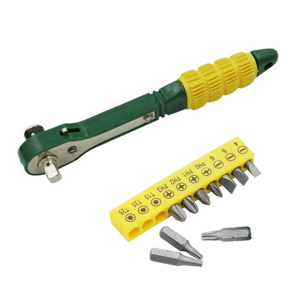 11Pcs Screwdriver Bit Quick Ratchet Wrench Set 1/4 Inch Adapter Hex Shank PH/Flat/Torx Head For Car Repairing Manual Tool
11Pcs Screwdriver Bit Quick Ratchet Wrench Set 1/4 Inch Adapter Hex Shank PH/Flat/Torx Head For Car Repairing Manual Tool