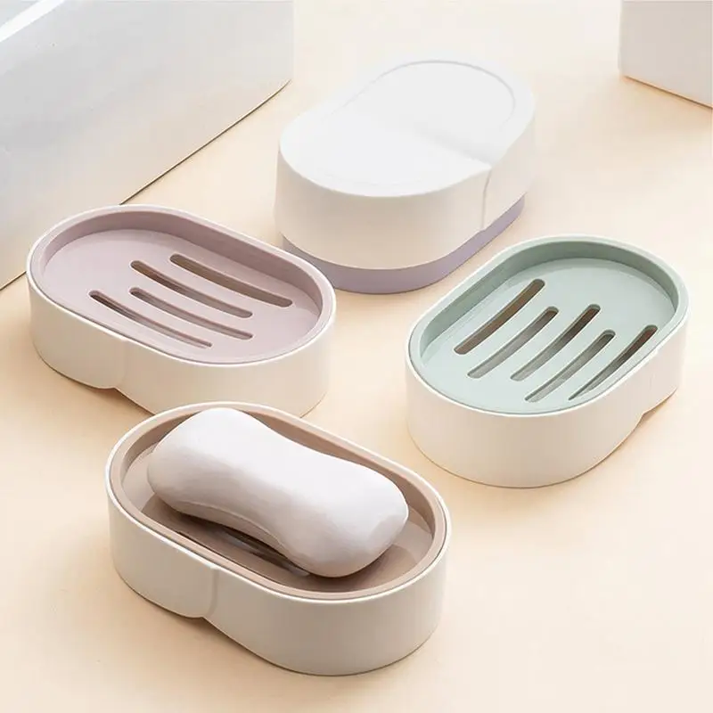 Portable Soap Dishes Double-layer Plastic Soap Box Household Bathroom Drain Soap Tray Bathroom Soap Box With Cover
Portable Soap Dishes Double-layer Plastic Soap Box Household Bathroom Drain Soap Tray Bathroom Soap Box With Cover