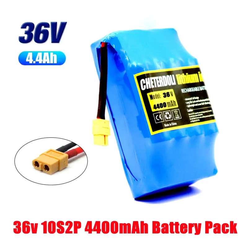 

Hover Board Battery 36v 10s2p 4400mAh Lithium Battery Pack for Electric Scooter Twist Car Batt 36v 4.4Ah Rechargeable Battery