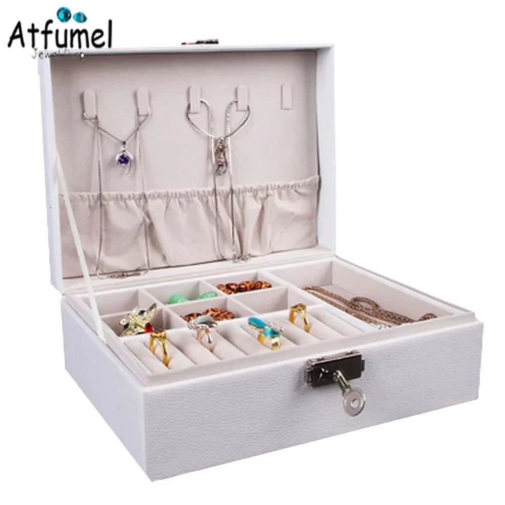 Fashion Jewelry Beads Storage Box 2 Layer Ring Earrings Neckalce Jewelry Organizer PU Case With Lock Lady Room Jewelry Box
Fashion Jewelry Beads Storage Box 2 Layer Ring Earrings Neckalce Jewelry Organizer PU Case With Lock Lady Room Jewelry Box