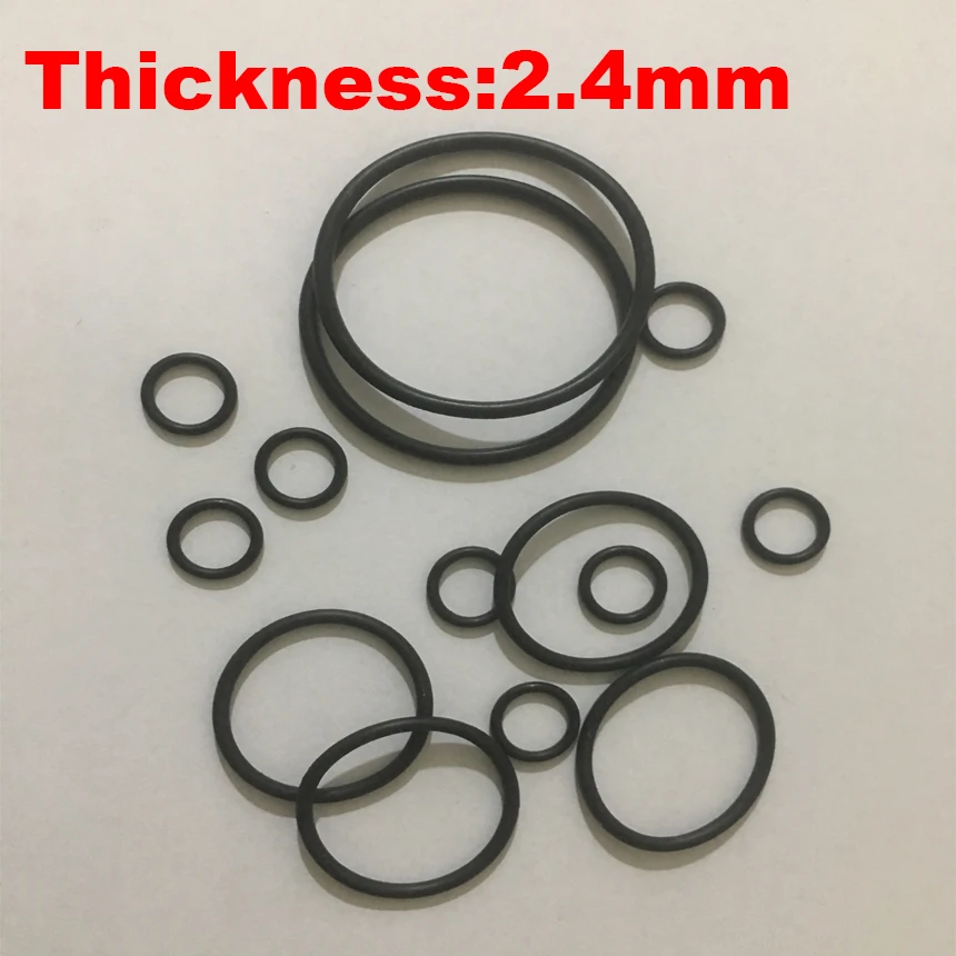 

70pcs 64x2.4 64*2.4 65x2.4 65*2.4 66x2.4 66*2.4 OD*Thickness Black NBR Nitrile Chemigum Rubber O-Ring Oil Seal O Ring Gasket