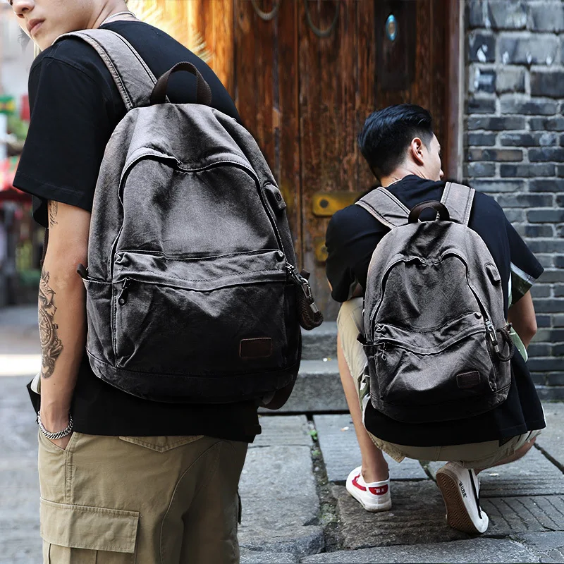 rucksack Men Large Capacity Leather Canvas Backpacks For Men School Bags Vintage Daypack USB charging 15.6 inch Laptop
rucksack Men Large Capacity Leather Canvas Backpacks For Men School Bags Vintage Daypack USB charging 15.6 inch Laptop