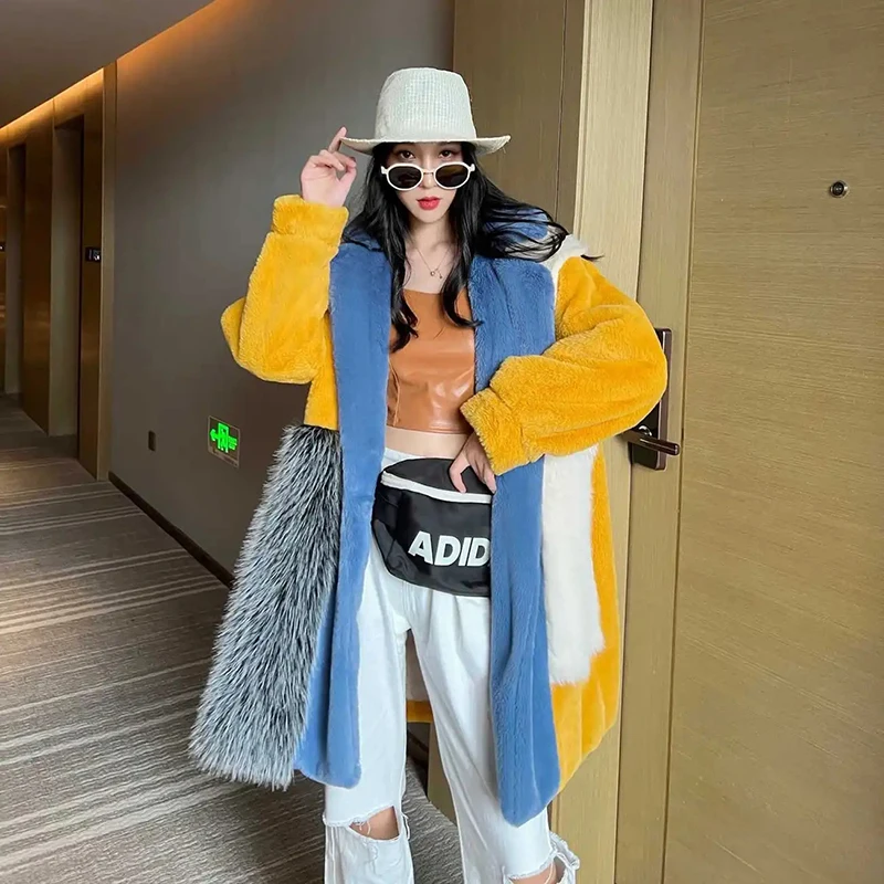 2023 Winter Faux Fur Jackets for Women New Winter Women Furry Warm Splicing Coat Long Contrast Color Faux Fur Jacket Cardigan
2023 Winter Faux Fur Jackets for Women New Winter Women Furry Warm Splicing Coat Long Contrast Color Faux Fur Jacket Cardigan