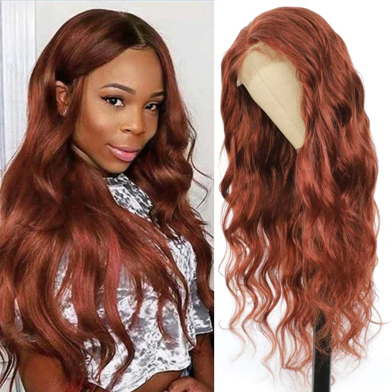 

Body Wave Brown 4x4 Lace Front Human Hair Wigs For Black Women Pre Plucked Hairline Brazilian Remy Wig 150% Density SOKU Deal