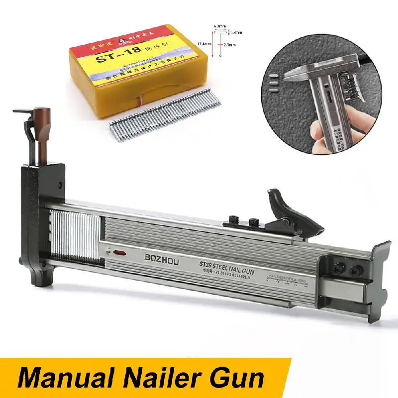 UYANGG Manual Steel Nail Gun Semi Automatic Cement Nail Gun Wire Slot Nailing Device Nailing Machine Woodworking Tool Parts
UYANGG Manual Steel Nail Gun Semi Automatic Cement Nail Gun Wire Slot Nailing Device Nailing Machine Woodworking Tool Parts