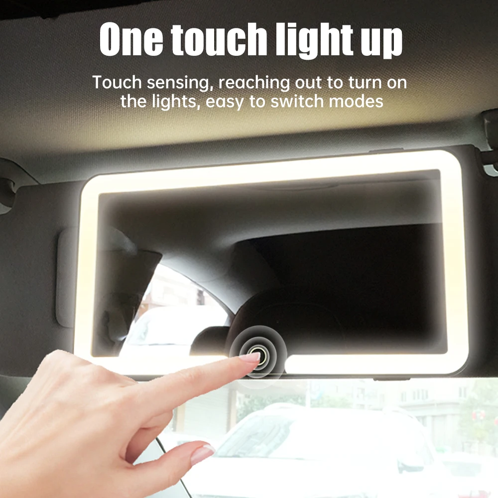 Car LED Mirror Vanity – HD Rechargeable Sun Visor for Women Car LED Mirror Vanity – HD Rechargeable Sun Visor for Women
