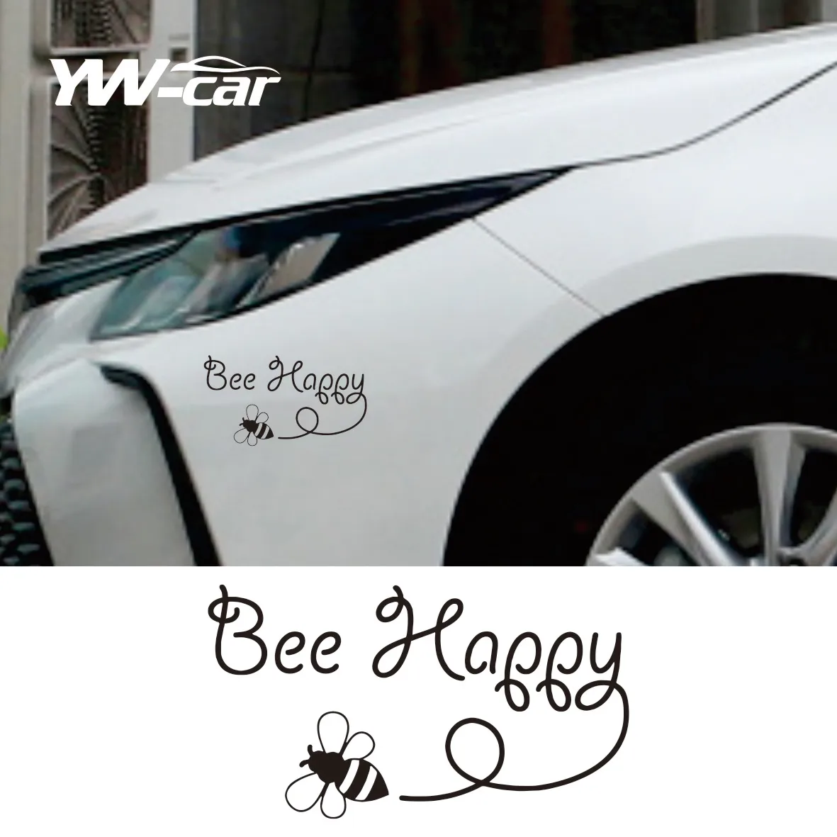 15.4CM*8.5CM Bee Happy Design Art Vinyl Car Sticker Inspirational Decal Black/Silver for Daewoo sticker
15.4CM*8.5CM Bee Happy Design Art Vinyl Car Sticker Inspirational Decal Black/Silver for Daewoo sticker