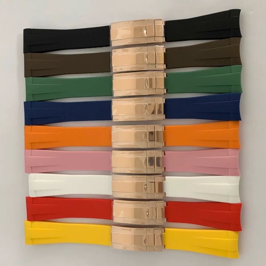 Watch AccessoriesWatch Strap 20MM*18MM Rubber No Luminous Stainless Steel Single Folding Buckle PVD Rose Gold Color Steel Buckle
Watch AccessoriesWatch Strap 20MM*18MM Rubber No Luminous Stainless Steel Single Folding Buckle PVD Rose Gold Color Steel Buckle