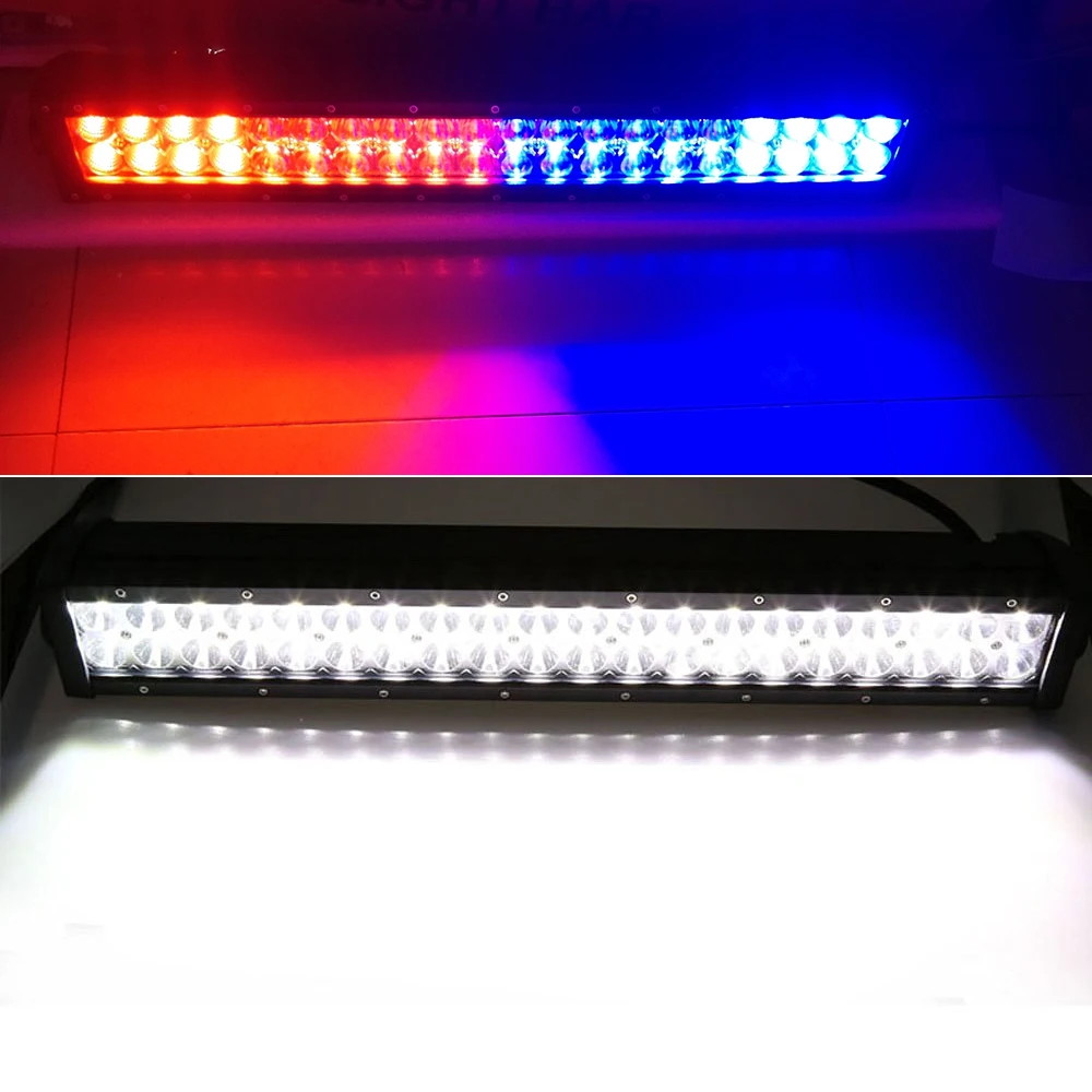 22 42 50 INCH 576W Offroad Curved Led Light Bar White & Red Blue Strobe Flash Emergency Warning Light Remote for Car Truck SUV
22 42 50 INCH 576W Offroad Curved Led Light Bar White & Red Blue Strobe Flash Emergency Warning Light Remote for Car Truck SUV