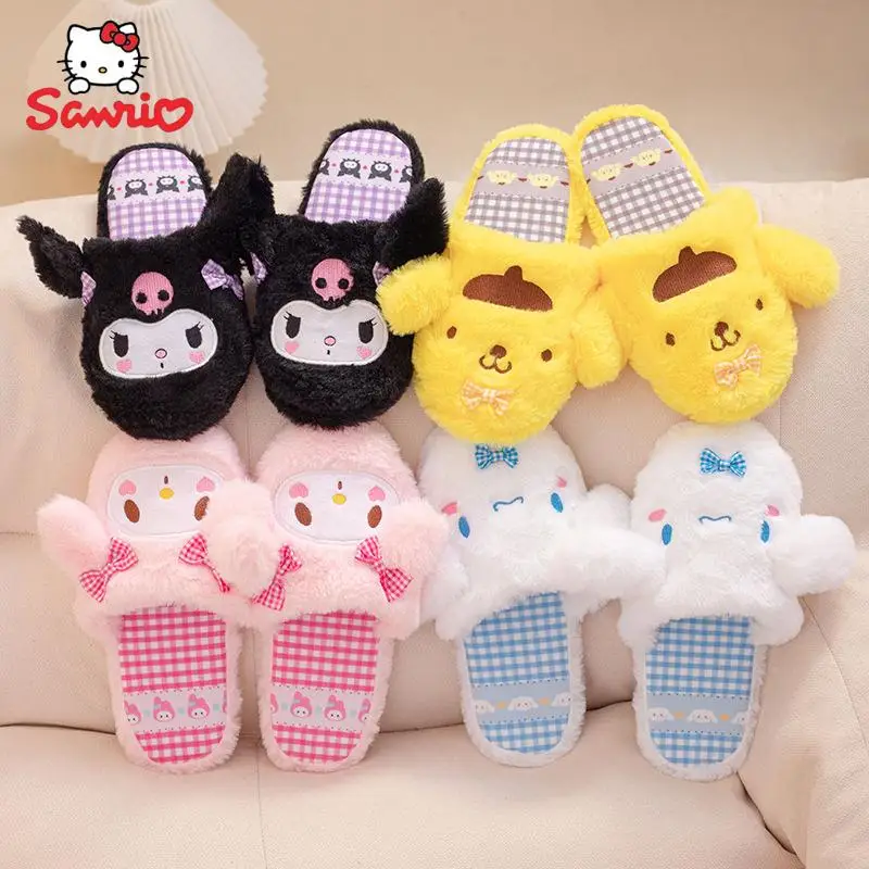 Kawaii Sanrio Kuromi My Meldoy Cinnmoroall Мультфильм Аниме Высокое качество сохраняет тепло в помещении хлопковые Тапочки плюшевая обувь для дома
Kawaii Sanrio Kuromi My Meldoy Cinnmoroall Мультфильм Аниме Высокое качество сохраняет тепло в помещении хлопковые Тапочки плюшевая обувь для дома