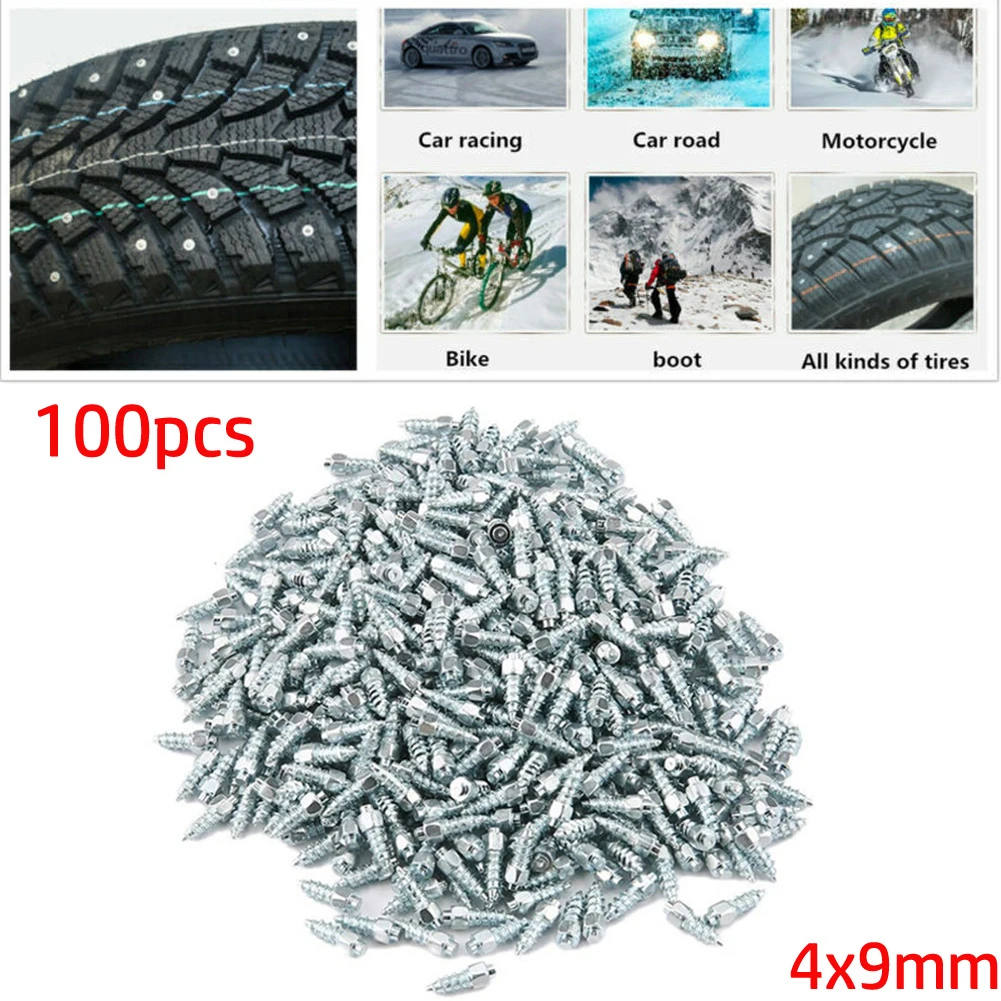 100pcs 9mm Screw In-Tire Stud Snow Spikes Racing Track Tire Ice Studs Car/Truck/ATV Car Anti-skid Accessories
100pcs 9mm Screw In-Tire Stud Snow Spikes Racing Track Tire Ice Studs Car/Truck/ATV Car Anti-skid Accessories