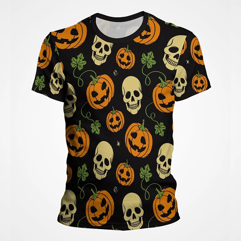 

Funny Halloween Pumpkin Graphic Tee Shirt 3D Printed T-shirt Men Summer Casual Tops Women Tees Kids Boy Girl Cool Cute Clothing