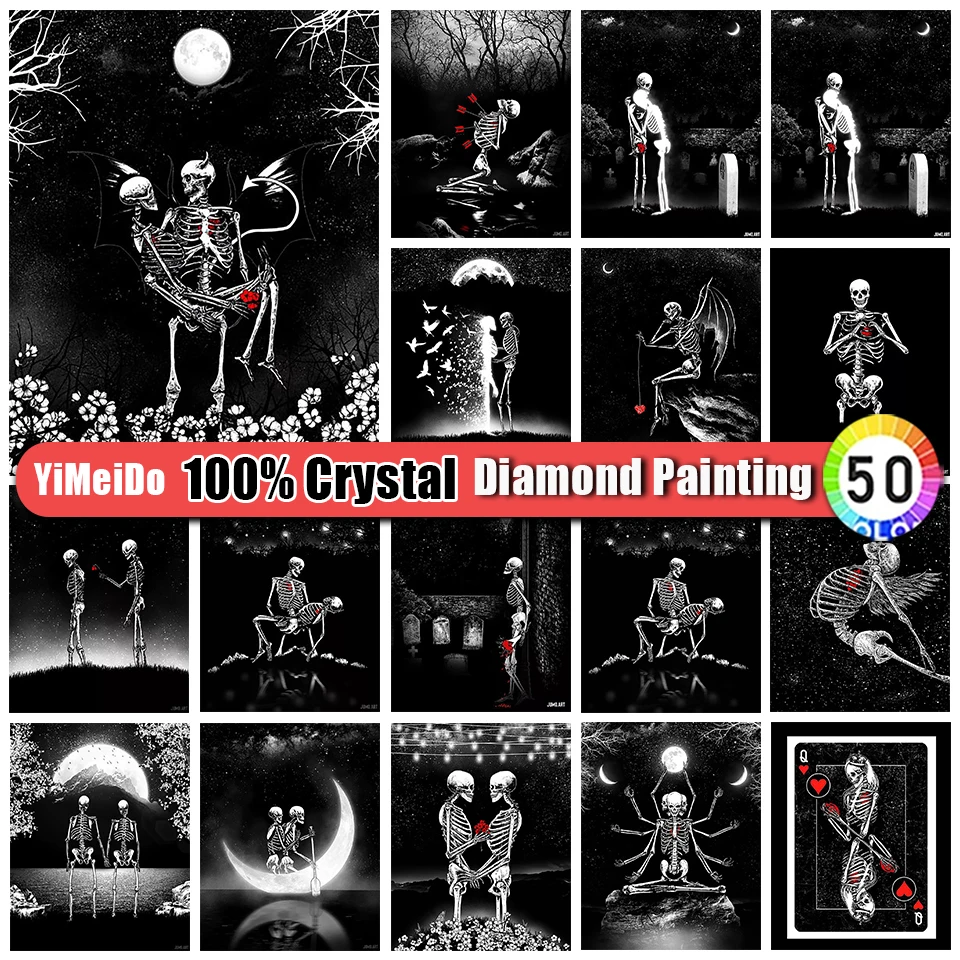 YiMeiDo 100% Алмазная картина с изображением черепа для влюбленных 5D DIY мозаика Стразы Алмазная вышивка мультяшное настенное искусство Новинка 2023
YiMeiDo 100% Алмазная картина с изображением черепа для влюбленных 5D DIY мозаика Стразы Алмазная вышивка мультяшное настенное искусство Новинка 2023