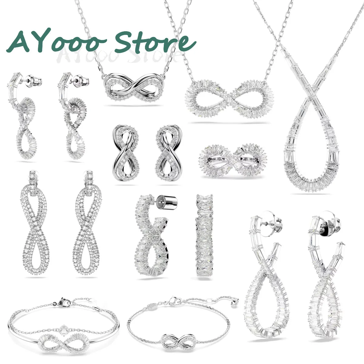 New Hyperbola White Crystal 8-line Design Necklace Earrings Bracelet Charming Girl Jewelry Set High Quality Gift Band Logo
New Hyperbola White Crystal 8-line Design Necklace Earrings Bracelet Charming Girl Jewelry Set High Quality Gift Band Logo