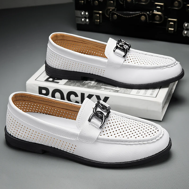 Summer Breathable Slip-on Casual Shoes for Men Solid Color Outdoor Walking Lazy Shoes Comfortable Non-slip Business Loafers
Summer Breathable Slip-on Casual Shoes for Men Solid Color Outdoor Walking Lazy Shoes Comfortable Non-slip Business Loafers