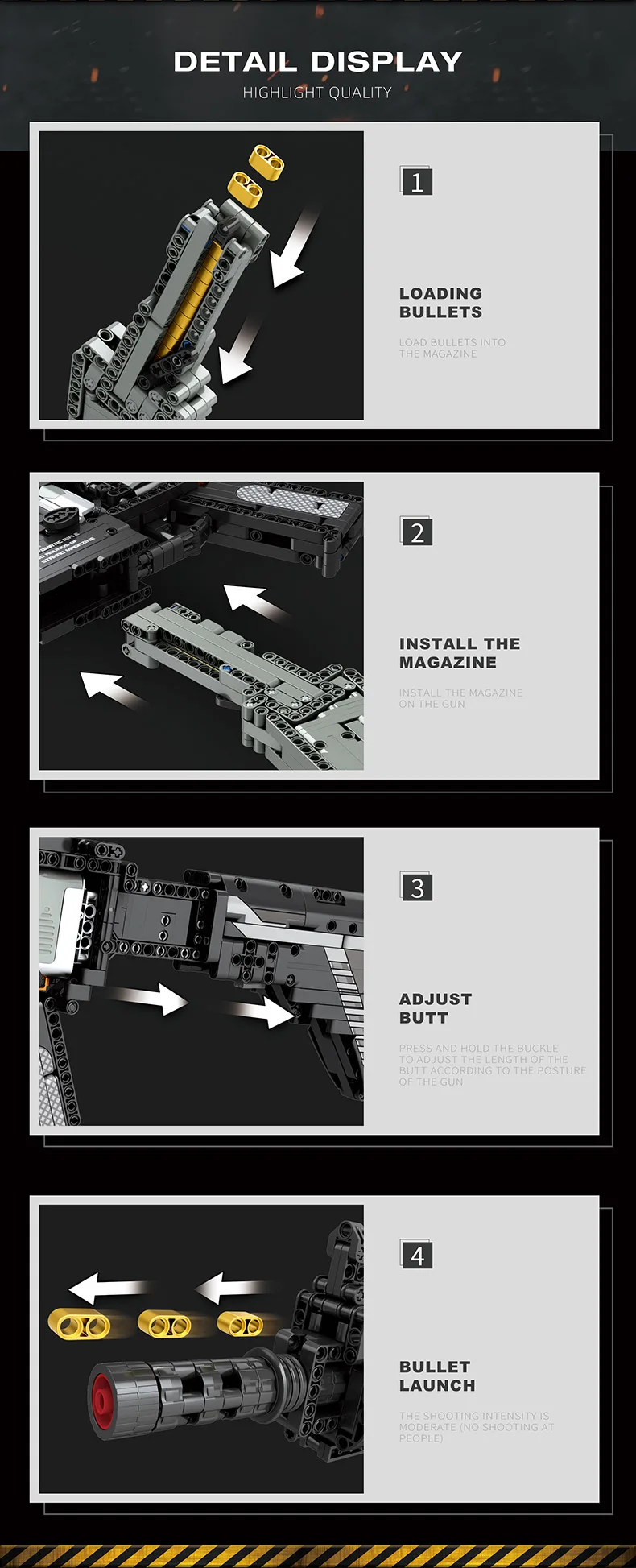 1188PCS M416 Rifle Building Block Model City Police Military Weapon Series Gun Puzzle Assembly Bricks Toys For Boy Child Gift 1188PCS M416 Rifle Building Block Model City Police Military Weapon Series Gun Puzzle Assembly Bricks Toys For Boy Child Gift