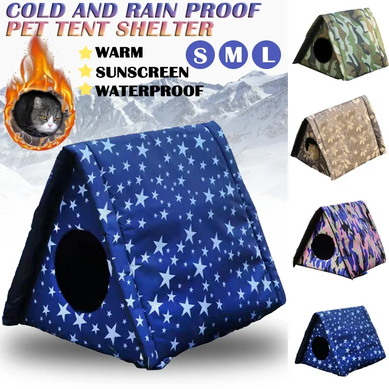 

Outdoor Pet Nest Cat House Four Seasons Universal Foldable Coldproof Waterproof Pet Tent Dog Animal Shelter Kennel Pet Supplies