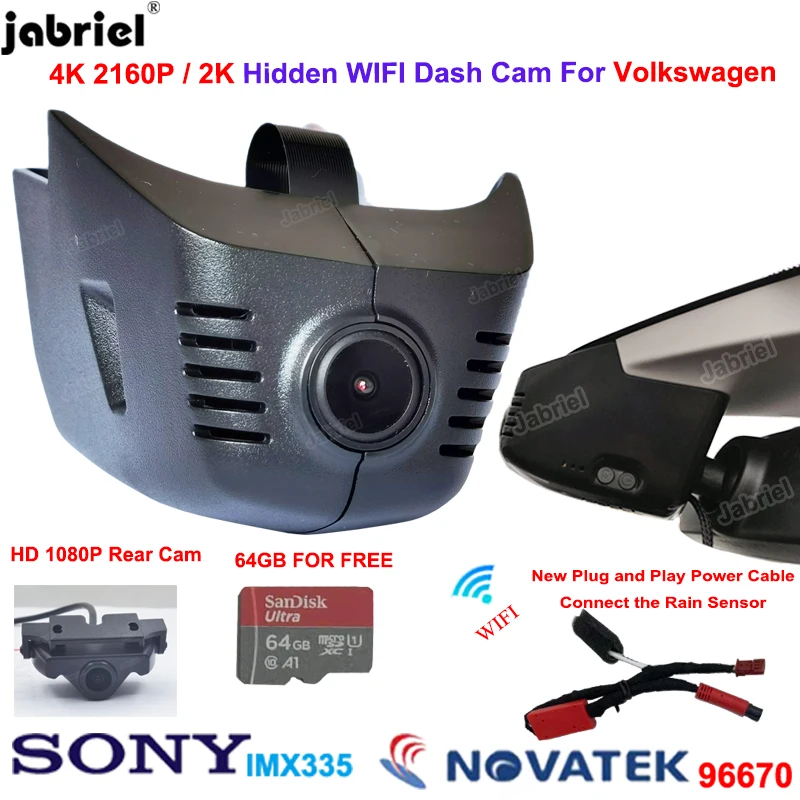 2K 4K Wifi Dash Cam Rear Camera Car DVR Recorder For Volkswagen VW Arteon Golf Passat Tiguan Atlas sharan magotan for Skoda Seat
2K 4K Wifi Dash Cam Rear Camera Car DVR Recorder For Volkswagen VW Arteon Golf Passat Tiguan Atlas sharan magotan for Skoda Seat