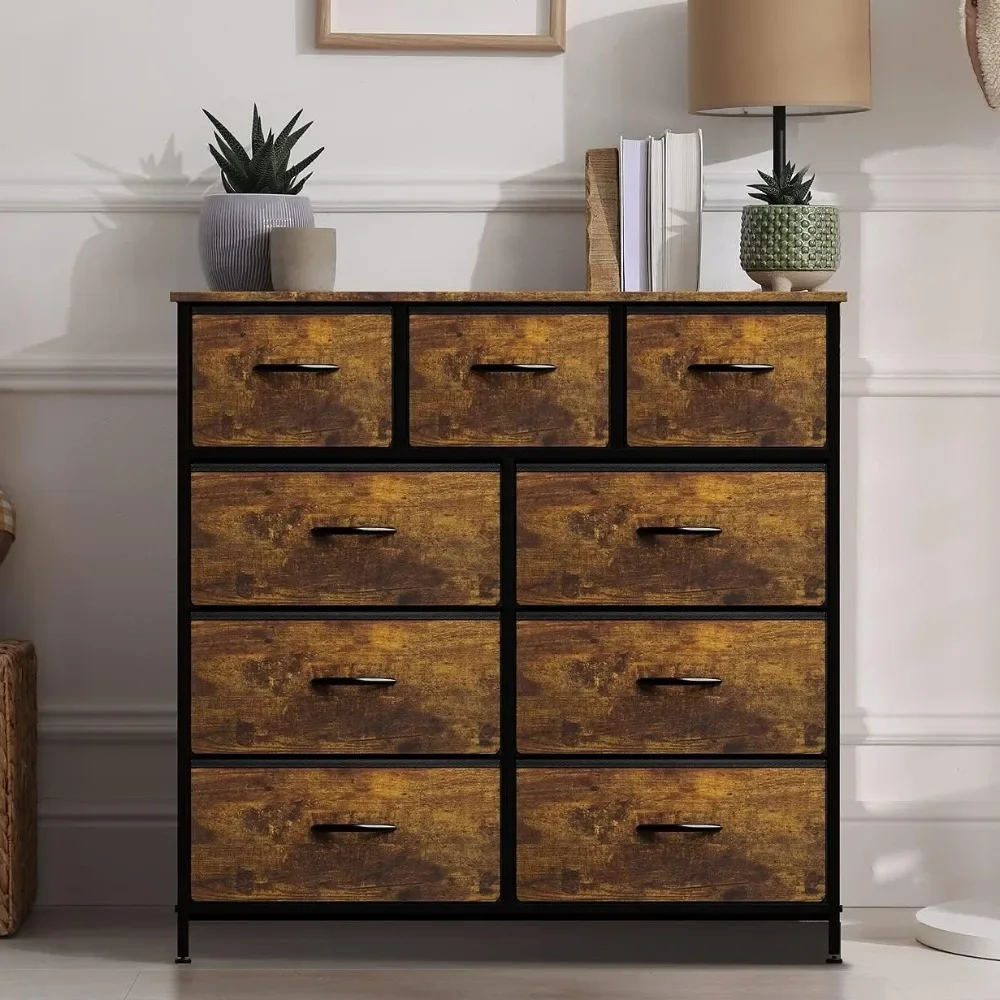 Dresser with 9 Drawers - Furniture Storage Chest Tower Unit for Bedroom, Hallway, Closet, Office Organization - Steel Frame
Dresser with 9 Drawers - Furniture Storage Chest Tower Unit for Bedroom, Hallway, Closet, Office Organization - Steel Frame