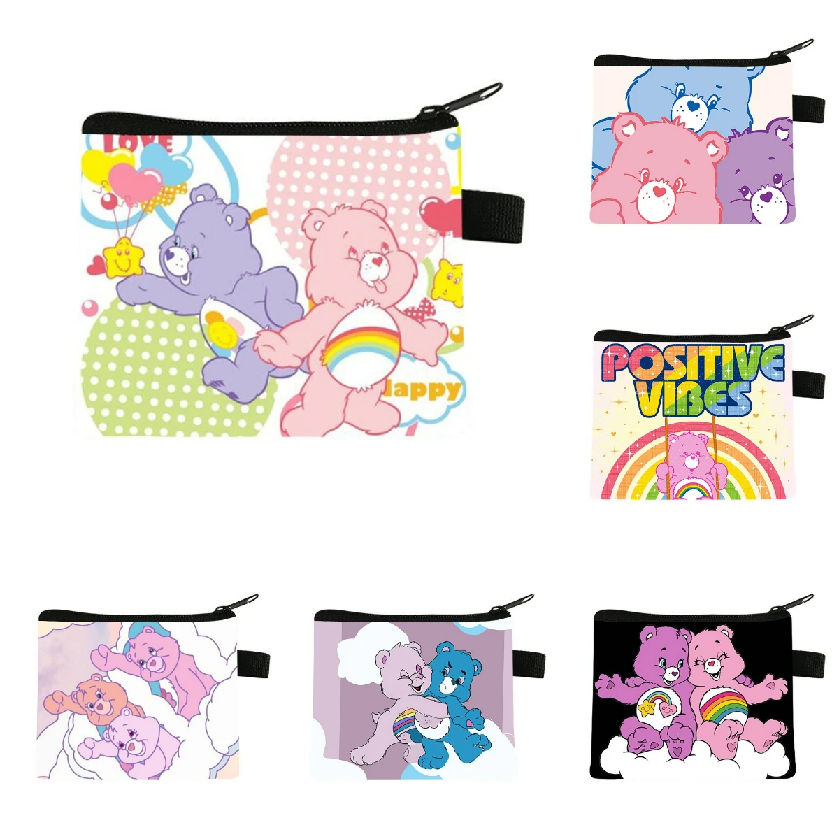 CareBear Rainbow Bear Wallets for Woman Girl Cute Bear Print Multi-style Mini Card Wallet Children's Cartoon Short Coin Purse
CareBear Rainbow Bear Wallets for Woman Girl Cute Bear Print Multi-style Mini Card Wallet Children's Cartoon Short Coin Purse