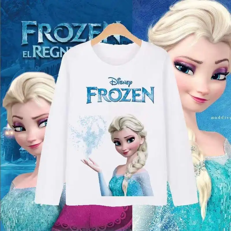 Spring Cartoon Frozen Anna Elsa Olaf Print Baby Boy Girl Long Sleeve T Shirts Kids Cotton Clothes Toddler Top Tee Costumes 2-12Y 
Spring Cartoon Frozen Anna Elsa Olaf Print Baby Boy Girl Long Sleeve T Shirts Kids Cotton Clothes Toddler Top Tee Costumes 2-12Y
