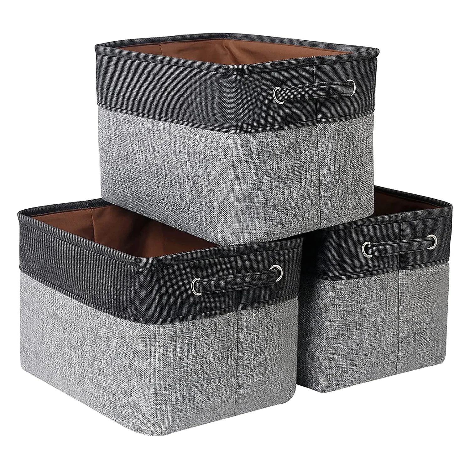 

Linen Storage Basket With Handle Foldable Laundry Baskets Cosmetics Container Cotton Sundries Toy Storage Organizer