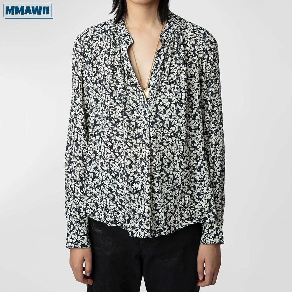 MMAWII Casual Floral Print Long Sleeve V-Neck Shirt for Women New Loose France Vintage Clothing Tops
MMAWII Casual Floral Print Long Sleeve V-Neck Shirt for Women New Loose France Vintage Clothing Tops