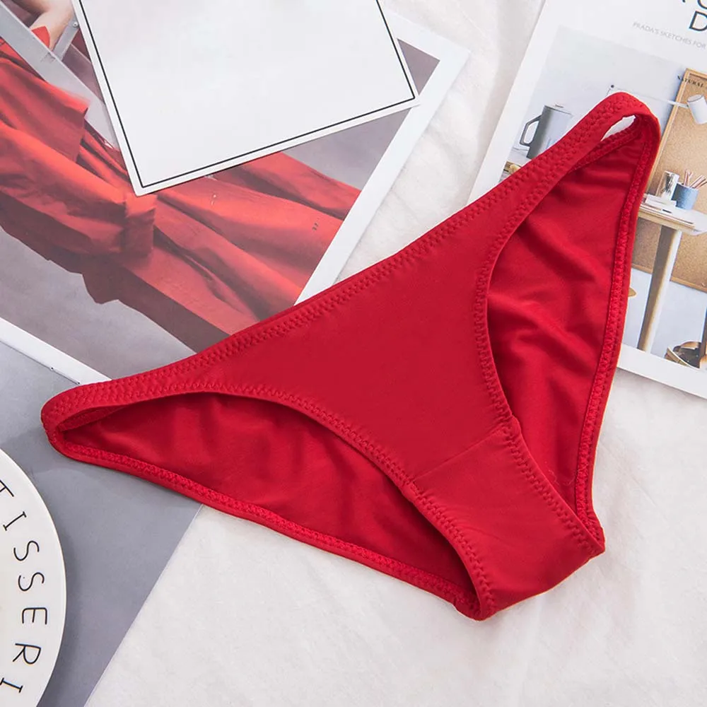 Sexy Breathable Half-covered Buttocks Unisex Women Ladies Panties Triangle Thong Solid Color Milk Silk 
Sexy Breathable Half-covered Buttocks Unisex Women Ladies Panties Triangle Thong Solid Color Milk Silk