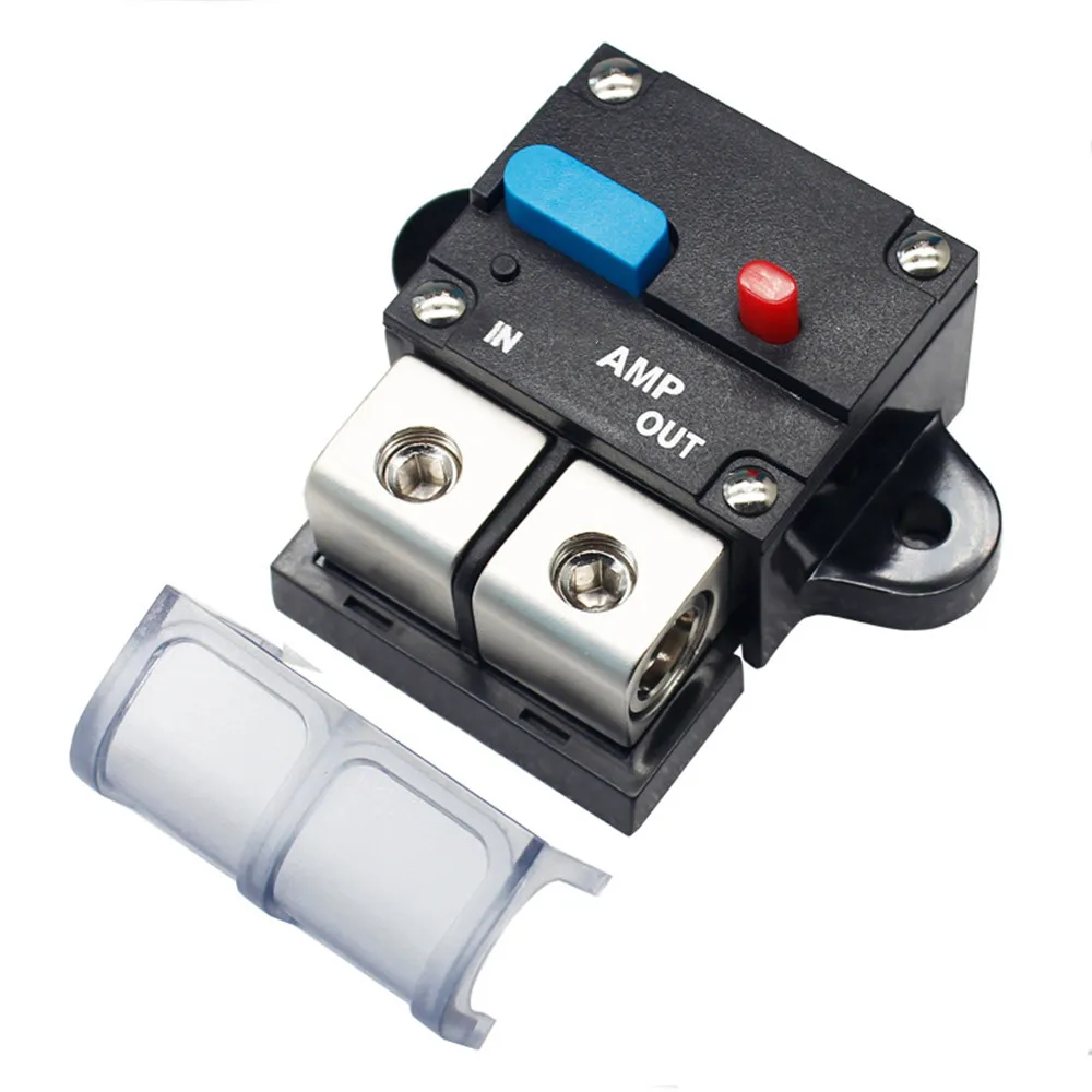 Auto Circuit Breaker Self-Recovering Car Stereo Fuse Holder Power Fuse Auto Switch DC 12-24V 200A
Auto Circuit Breaker Self-Recovering Car Stereo Fuse Holder Power Fuse Auto Switch DC 12-24V 200A