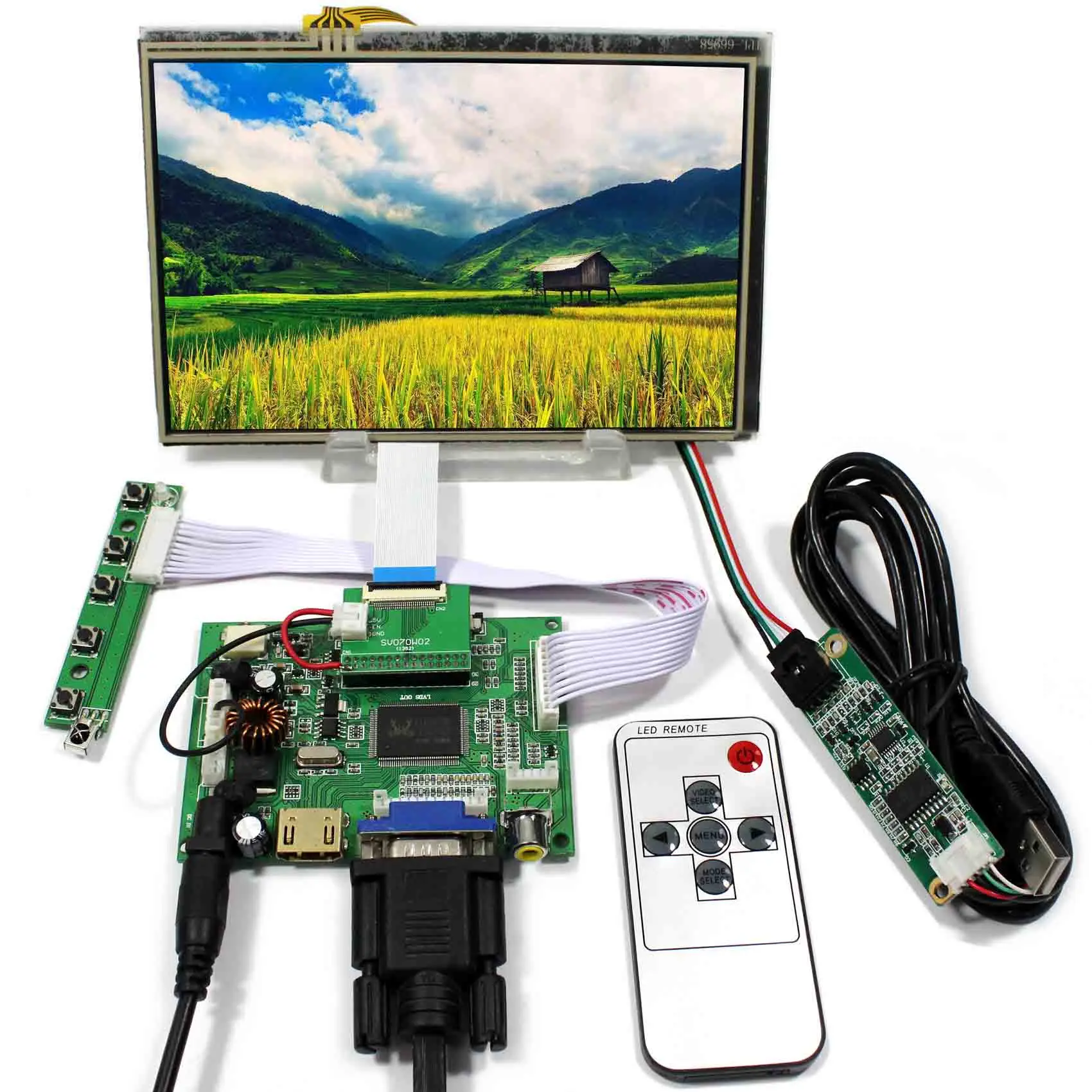 7-дюймовый экран HSD070PWW1 C00 1280x80 0 IPS Tocuh с платой HD MI для Raspberry Pi
7-дюймовый экран HSD070PWW1 C00 1280x80 0 IPS Tocuh с платой HD MI для Raspberry Pi